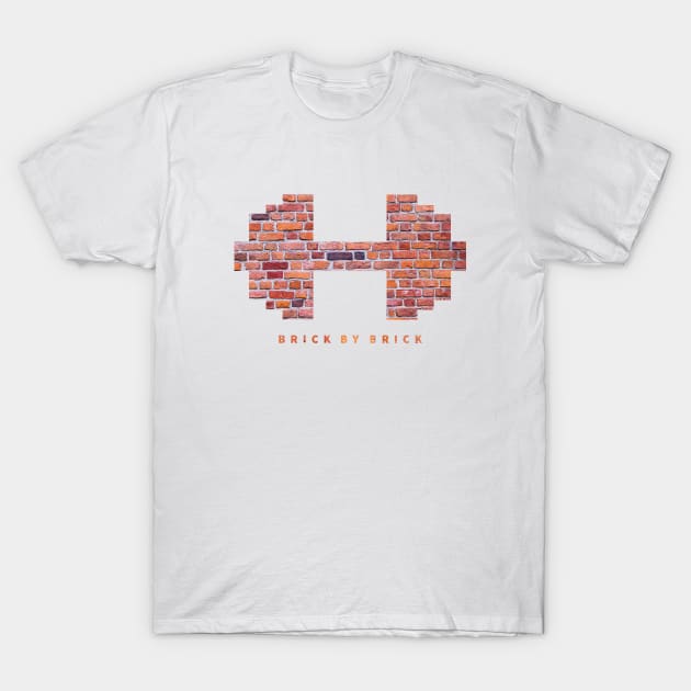 Brick Dumbbell T-Shirt by joselnnjon